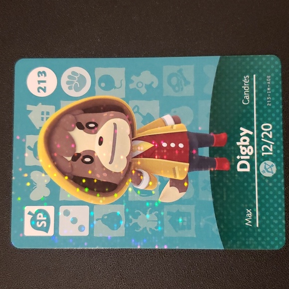 Digby 213 animal crossing ACNH Nintendo switch amiibo card - Picture 1 of 1